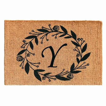 Calloway Mills Monogram Door Mat, Black, Natural, 24 in W x 36 in L 103362436Y